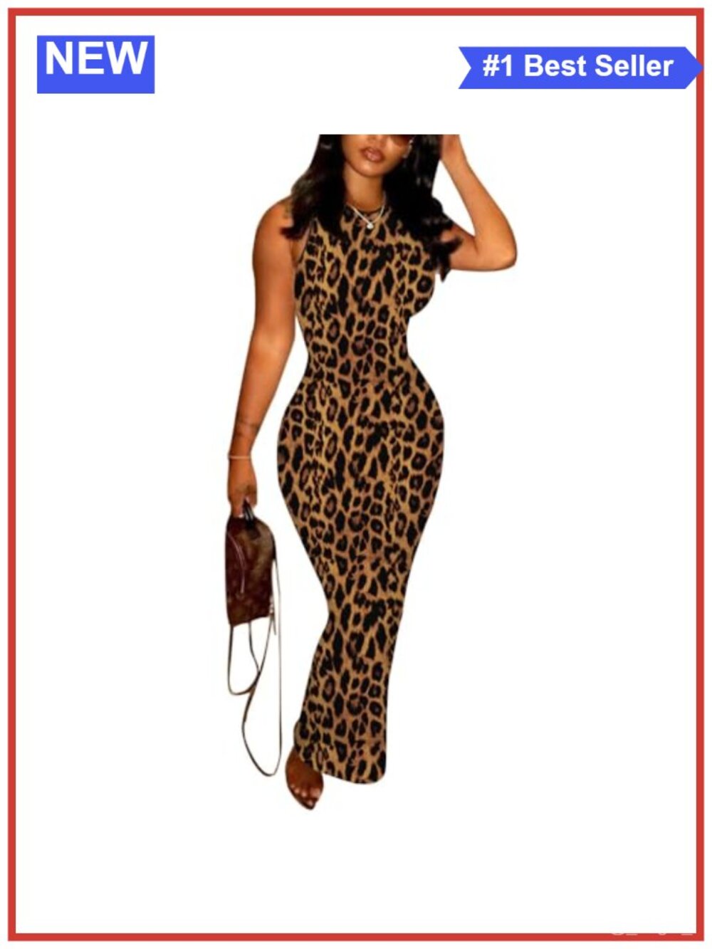 Women's Sleeveless Crew Neck Bodycon Maxi Dress Stretchy Form Fitting Long